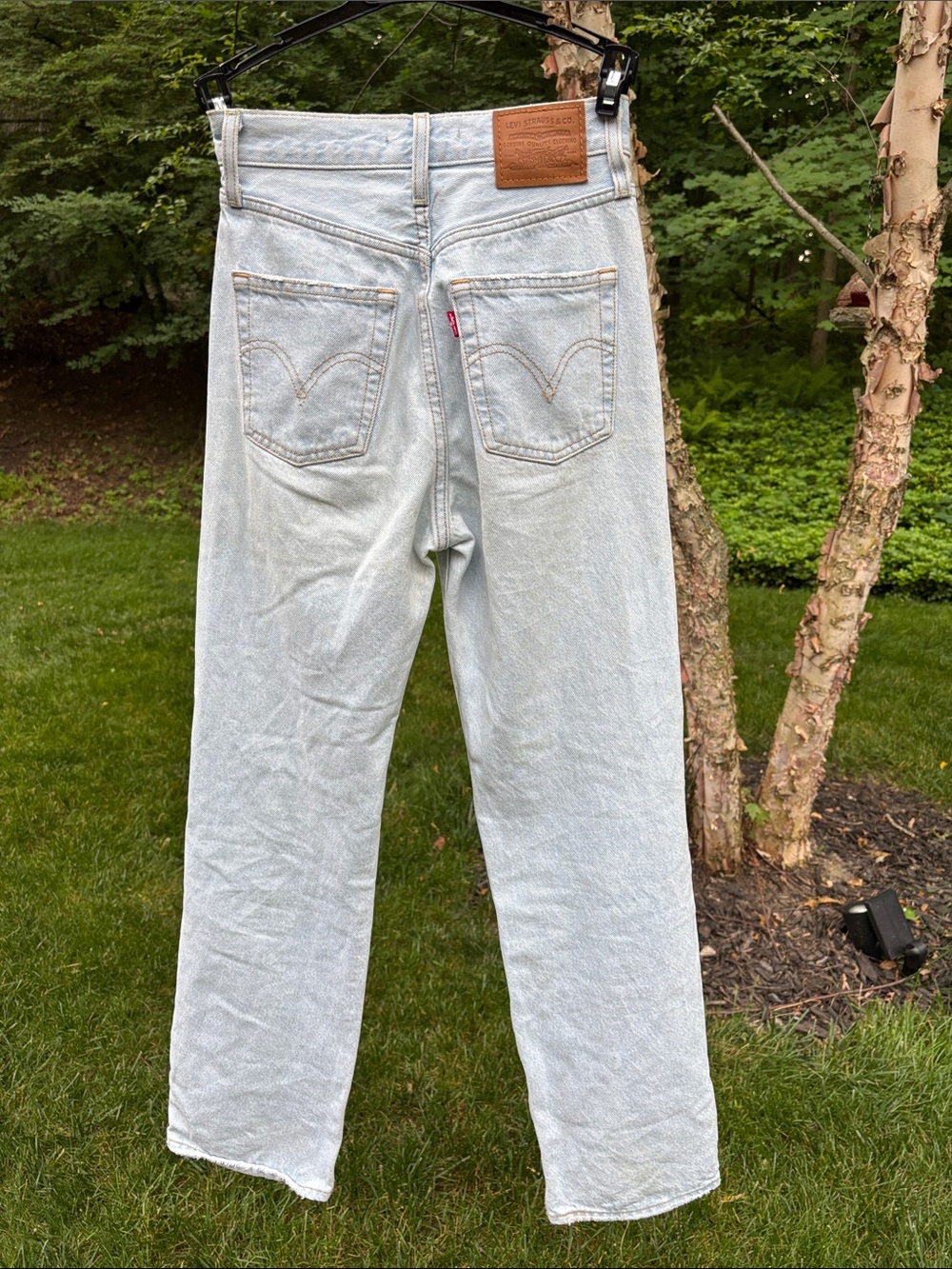 Levi's large E size 23 rib cage straight ankle ultra high 12 waist